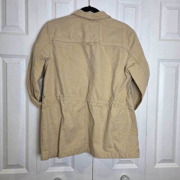 Vintage X America Women's Tan Canvas Chore Anorak Jacket Medium - Picture 2 of 8